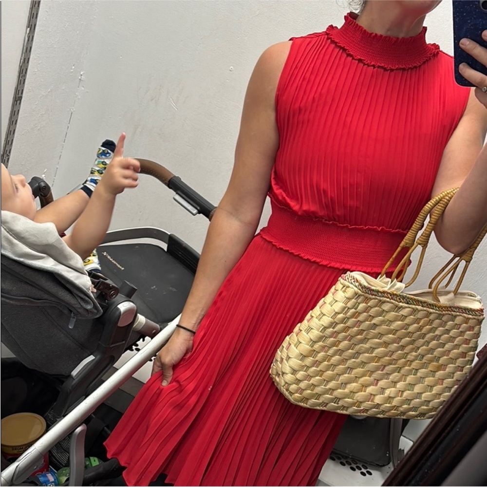 Nanette Lepore Red Sleeveless Midi Dress - Picture 4 of 5